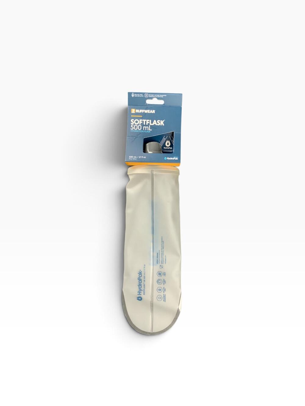 Ruffwear Soft Flask 500mL 17oz Hydration Bottle HydraPak Clear Lake Dog Hiking